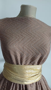 Jaguard Morbidino - Tricot tip pulover Dantelat Mocha Musse, cu model in V  TRI1021